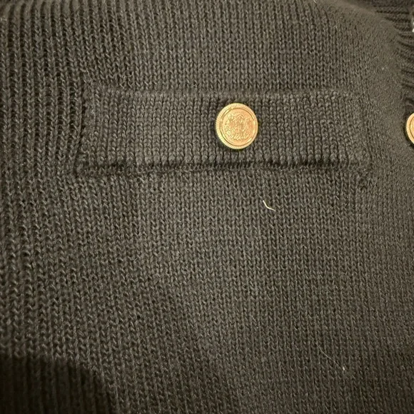 Nevaeha Black Knit Mini Dress with Buttons - Picture 6 of 9